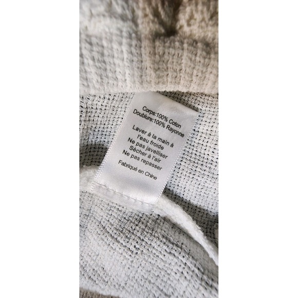 SKYLAR+MADISON White Bell Tassel Sleeve Top Crop Beach Boho Gypsy Festival NWT M - Picture 11 of 11